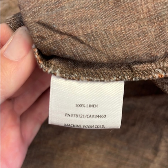 Eileen Fischer Linen Button-Up Blouse - Picture 9 of 9